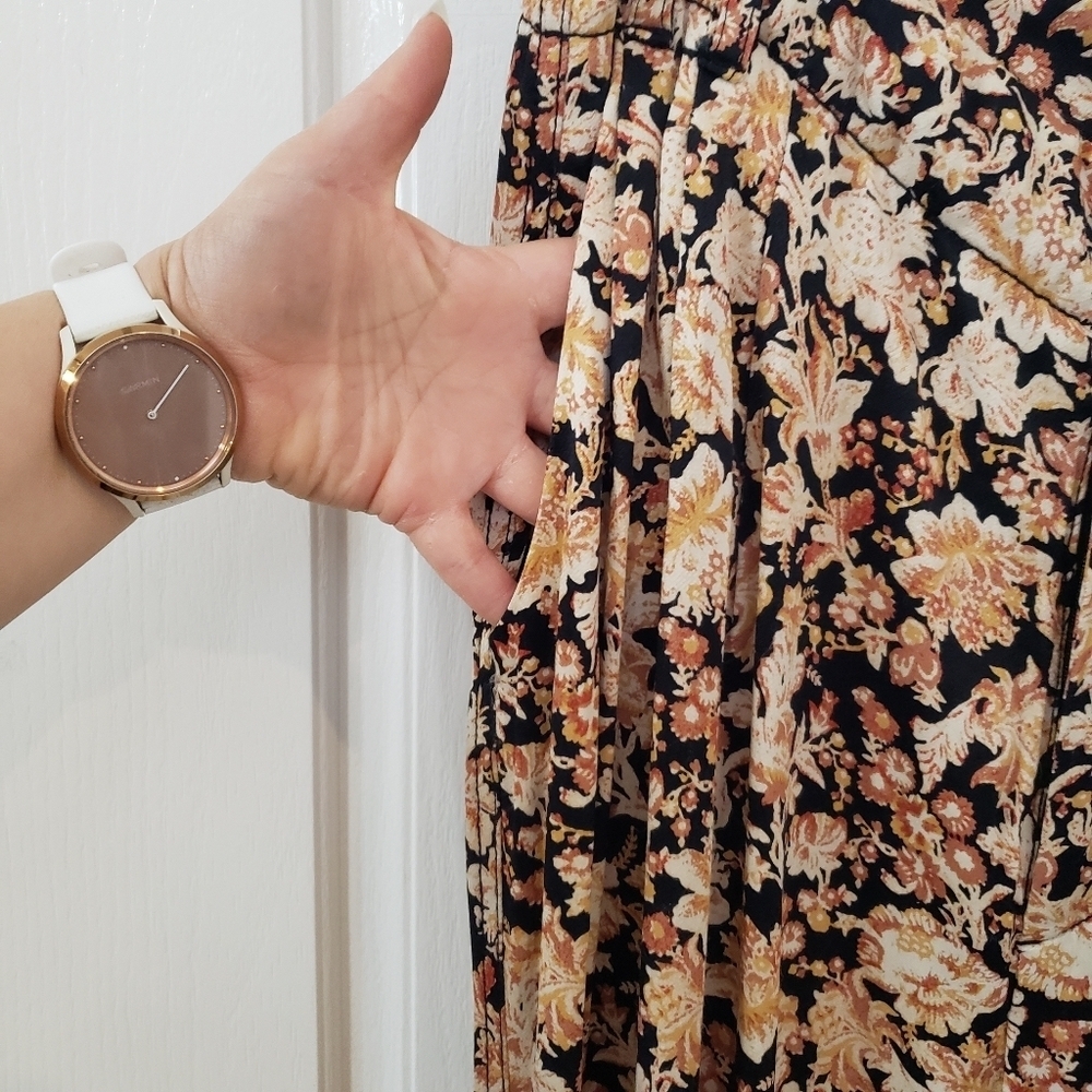 Anthropologie Floral Pants - Black and Cream - Picture 3 of 16